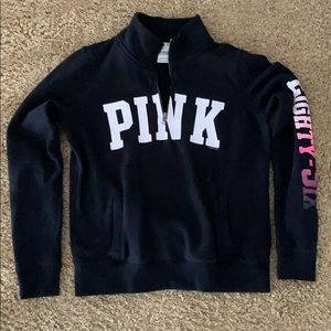 Pink quarter zip